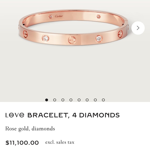 PG Cartier Love bracelet 4 Diamonds Size 19 - Picture 11 of 11